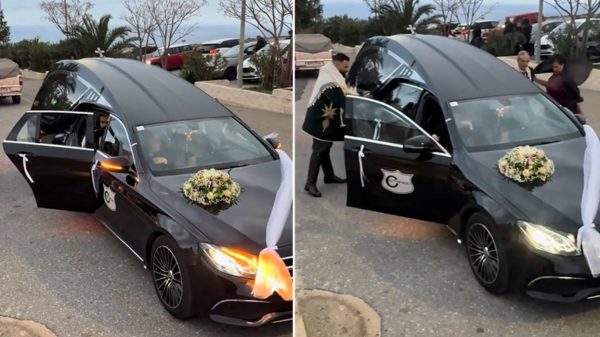 Un barbat a venit la propria nunta cu dricul.